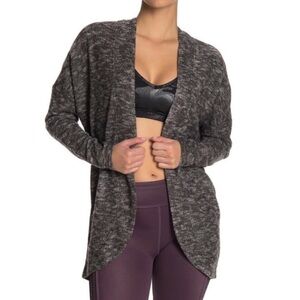 Z by Zella Curved Hem Cardigan Sweater Grey NWT M